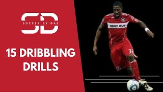 15 Soccer Cone Dribbling Drills  Improve Your Close Control Dribbling [upl. by Einahpet91]