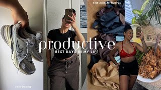 PRODUCTIVE REST DAYS VLOG 🌱 online shopping 1hr sauna session healthy recipe amp more [upl. by Orelee]