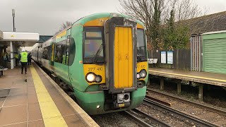 Class 377410 and 377406 depart Polegate with two tones [upl. by Rodney]