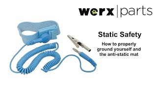 Static Safety Grounding yourself and the anti static mat [upl. by Esenahs]