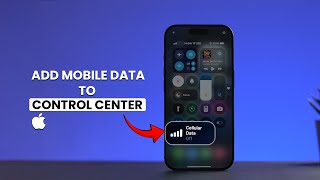 How to Add Mobile Data to Control Center on iPhone iOS 18 [upl. by Florry750]