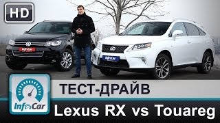 Lexus RX450h VS VW Touareg 30TDI  тестдрайв от InfoCarua Лексус против Туарега [upl. by Vale94]