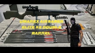 Chronograph Shooting Test Of Umarex AirSaber EliteX2 Double Barrel PCP Arrow Rifle UK Legal👀😁 [upl. by Amoreta483]