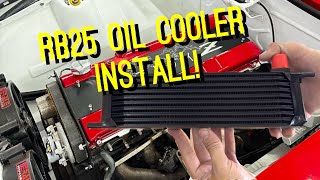 Rb25 oil cooler install in a 240z [upl. by Sowell]