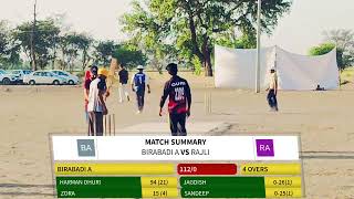 Birabadi cricket Cup Ratia Birabadi AHarman dhuri  vs RajliAshok lehria 2nd round over 4 [upl. by Derk]