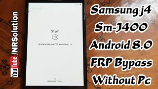 Samsung J4 FRP unlock android 800 Oreo J400F FRP bypass [upl. by Smaj]