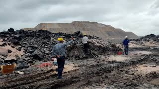 How a blasting happens in opencast coal mines  Open Cast mining blasting  Mining Blasting videos [upl. by Arlyn]