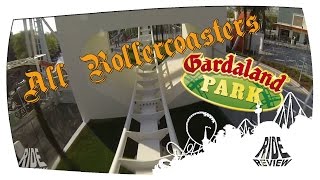 All Rollercoasters Gardaland Castelnuovo del Garda VR Italy [upl. by Herrera]