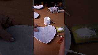 Creating a heartshaped leather bag in pure white Made from natural patent leather [upl. by Yeltneb927]