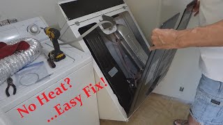 Dryer Not Heating  How to Diagnose amp Repair  Complete Instructions [upl. by Yuille]