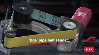 Flex Boa Pipe Belt Sander for polishing of all metal tubes and pipes [upl. by Denver406]