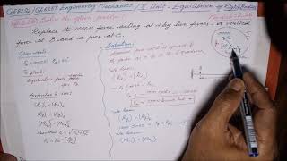 Solved Problem of finding equivalent force system  EM226 Engineering mechanics in Tamil [upl. by Ahsetan]