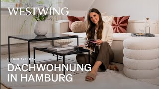 Skandinavisch modern wohnen  So gemütlich lebt Birte über den Dächern Hamburgs  Roomtour [upl. by Onivag]