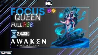 Awaken Chaos Era  Focus Queen of Tides  HELL 8  243sec  No LD  No Freya [upl. by Marve566]