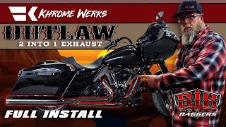 ⚡Wake Up Your Bagger With Krome Werks OUTLAW Exhaust⚡ [upl. by Rtoip]