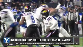 BYU Football Drops Eight Spots In Latest College Football Playoff Ranking [upl. by Ahsla]