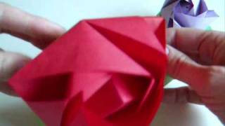 origami  modular  magic rose cube dutchpapergirl [upl. by Ynohtnaleahcim847]