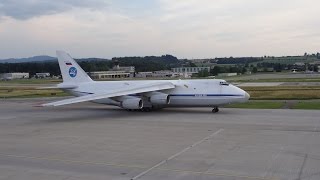 Full HD Antonov 124 taxi and takeoff in ZRH  LSZH [upl. by Moht]