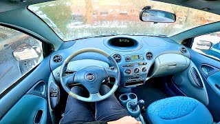 Toyota Yaris I 13 VVTi 86HP Manual 2001 POV Test Drive amp Acceleration 0100 [upl. by Yemrej]