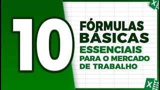 10 Fórmulas Básicas do Excel Essenciais para o Mercado de Trabalho [upl. by Ainoet997]