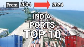 Top 10 Ports of India 2024 Bar Graph RacingMumbai Port Vs Chennai Port Vs Adani Mundra Port amp More [upl. by Ymrej]