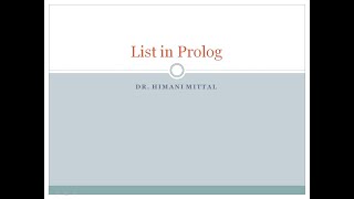 Lists in Prolog [upl. by Dione392]