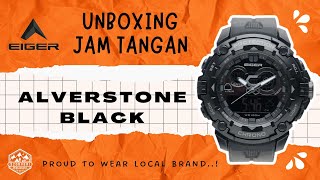 UNBOXING quotALVERSTONE COL BLACKquot  JAM TANGAN EIGER UNISEX [upl. by Ytomit78]