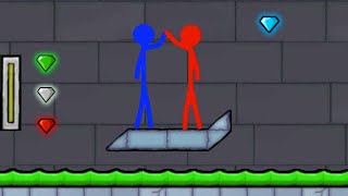 Watergirl and Fireboy Complete Edition 1  Stickman Animation [upl. by Newcomer]