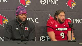 Rene Konga Ashton Gillotte following Louisville’s win over Pittsburgh [upl. by Nnaaras]