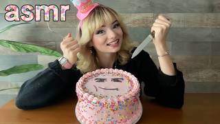 ASMR eating birthday cake [upl. by Yuria]