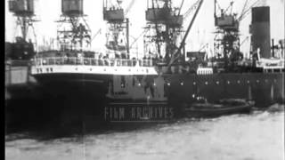 Thames River 1920s Archive film 19750 [upl. by Etnod]