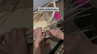 Rattan Oyuncak Bebek Arabası rattan weaving diy handmade love [upl. by Enelrats]