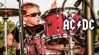 Highway To Hell – LIVE 5 year old Drummer [upl. by Yeniffit]