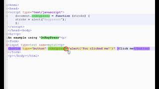 Javascript OnKeyPress [upl. by Nirag]