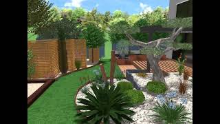 Aménagement de jardin complet 3D [upl. by Nemlaz75]