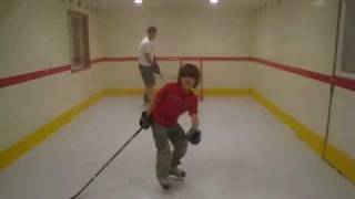 Synthetic Ice Kwik Rink in our Basement [upl. by Raina]