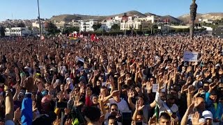 Maroc  nouvelle manifestation dans la ville dAlHoceïma [upl. by Bounds]