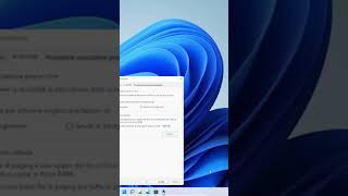 Disattivazione file di paging Windows 11 shorts [upl. by Norym819]