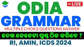 Odia Grammar Questions Answer OSSSC 2024 🔥🔥🔥🔥 [upl. by Feilak]