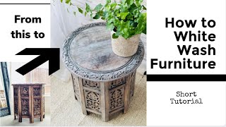 How to White Wash furniture without sandingstripping [upl. by Lutim]