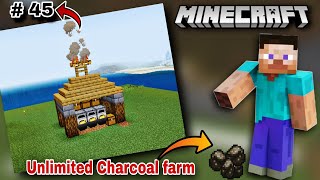 I make unlimited charcoal farm in minecraft  MINECRAFT GAMEPLAY 45 [upl. by Malena]