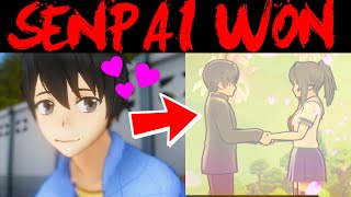 how Yandere Simulator ENDS if SENPAI ACCEPTS your CONFESSION Happy Ending FINALLY [upl. by Adahsar]