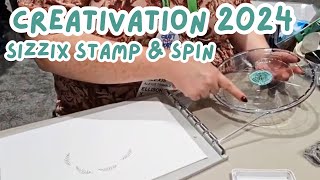 Creativation 2024  Sizzix NEW Stamp amp Spin Demo [upl. by Lek705]