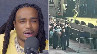 Quavo REACTS to Chris Brown Buying Almost Every Concert Ticket So He Had To Perform For Empty Crowd [upl. by Eleaffar]