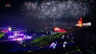 Corea del Norte festejó la llegada del Año Nuevo con un show de fuegos artificiales [upl. by Ahsinrat]