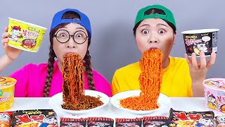 Spicy Food Fire Noodle Mukbang DONA [upl. by Vander]