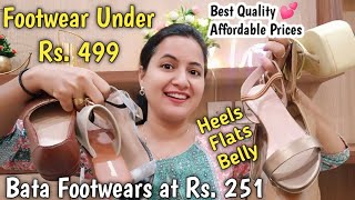 Starting Rs251 6 Footwears Under Rs499  FlatsHeels amp Belly Under 499  Amazon Footwear Haul [upl. by Jamieson]