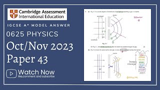 IGCSE Physics Paper 43  OctNov 2023  062543ON23 Q15 SOLVED [upl. by Nalyd556]