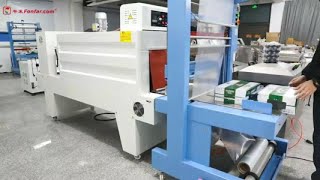 PE shrinking machine for water bottles packing  beer carton packing [upl. by Ahsirk272]