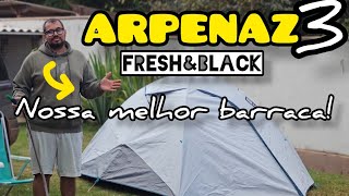 Barraca Quechua Arpenaz Freshampblack 3P  NOSSA MELHOR BARRACA [upl. by Drawde]